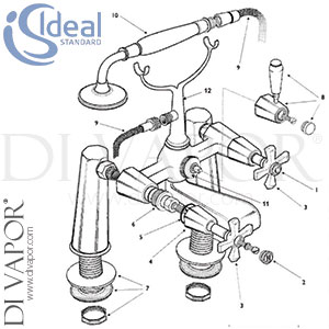 Ideal Standard Plaza Bath Shower Mixer Spare Parts - IDL DV 260
